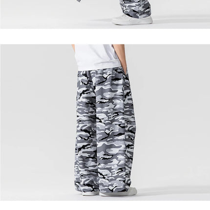 Pantaloni cargo mimetici uomo pantaloni Harem casual Harajuku larghi uomo sport all'aria aperta pantaloni a gamba larga uomo streetwear oversize High Street