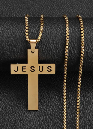 Vintage Christian Ice Crystal Jesus Head Pendant Necklace for Men and Women Cross Catholic Amulet Jewelry PlatiNum
