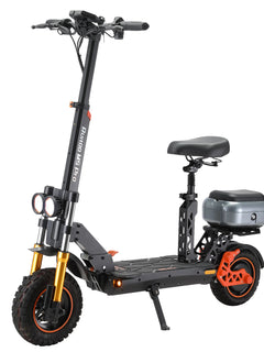 Monopattino Elettrico 1200W, Autonomia 80km, Batteria 48V 20.8Ah, Freni Idraulici, Pieghevole, con Sedile e Vano Portaoggetti, Pneumatici 11"/10"