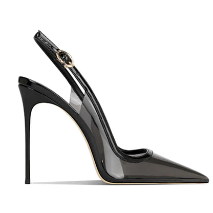 Summer Women High Heeled Shoes for Woman's Pointed Toe Ankle Thin Heels Mixed Colors Pumps Sexy Lady Patent Leather Party Shoes