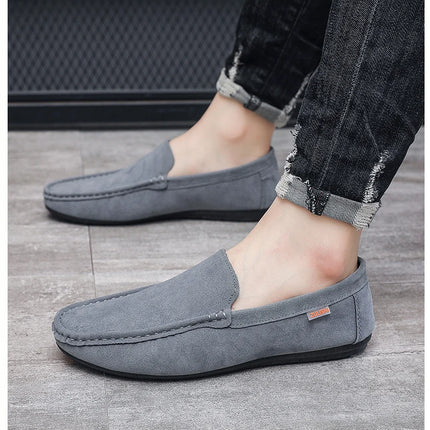 Scarpe Slip-On Artigianali in Vera Pelle per Uomo - Mocassini Casual Formali Traspiranti e Comodi con Suola in Gomma