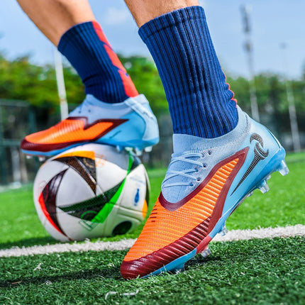 Nuovi Scarpini da Calcio per Uomo, Scarpe Sportive da Esterno per Ragazzi, Tacchetti Lunghi Antiscivolo Traspiranti, Scarpe da Calcio per Allenamento e Partite, Comode per Adulti