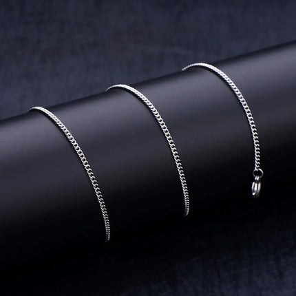 Wholesale 925 sterling silver 2MM 16-30Inches Side Chain Necklace Fit Pendant Fashion Gift For Men and Women Jewelry Accessories PlatiNum