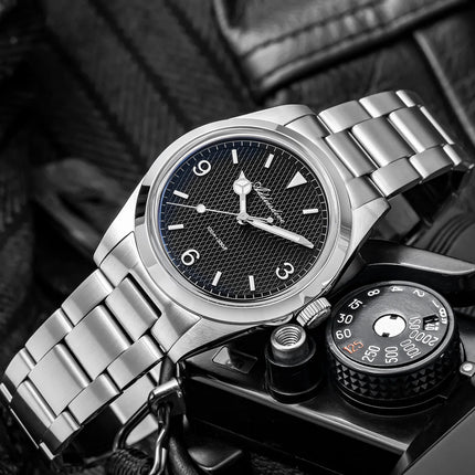 ADDIESDIVE Men's VH31 Quartz Watch Super Luminous 36mm Bubble Glass Wristwatch 100m Waterproof 316L Stainless Steel Watches Male