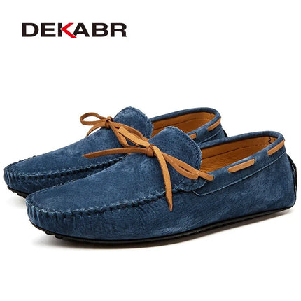 Dekbr Casual uomo scarpe in vera pelle estate traspirante verde mocassini da uomo scarpe in pelle Sapato Masculino Zapatos Hombre