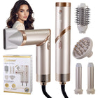 Hatteker 4-in-1 Hair Styling Tool Foldable Hair Dryer Curling Wand Brush with Negative Ion Care for Woman