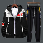 Men Tracksuit Sweat Suits Mens Patchwork 2 Piece Hoodie+Pants Set Hip Sweatpants Hop Fashion Streetwear Sports Clothing Set 4XL