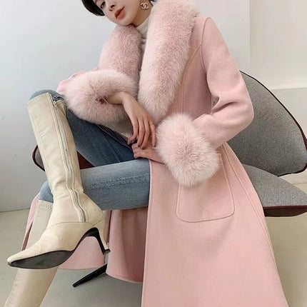 Luxury 2025 Real Fox Fur Collar And Cuffs Set for Women Winter Neck Warmer Fashion Scarf ShawlS Wrap Combo Large Size Furry Fur