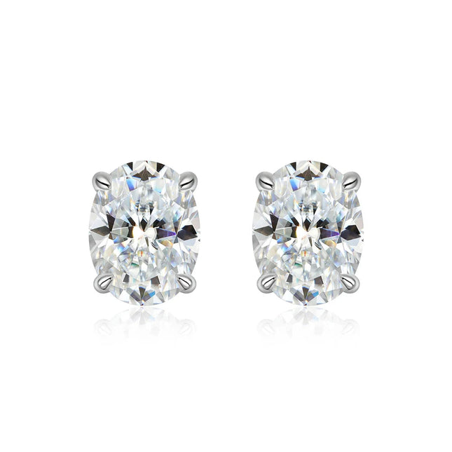 Orecchini a lobo con moissanite taglio Asscher/Princess da 1 carato per uomo e donna, in argento sterling 925, con diamanti da laboratorio scintillanti, anallergici platinumshop