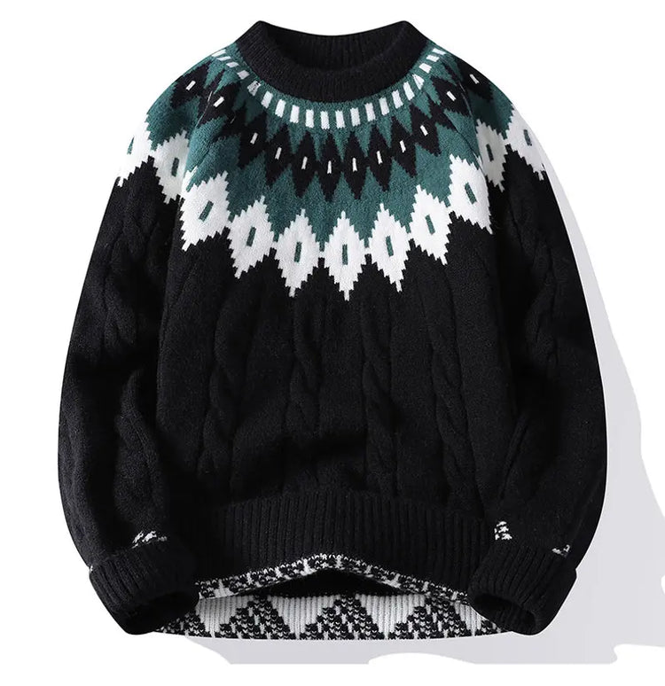 Legible Autumn and Winter Casual Sweaters Men Round Neck Collar Knitted Pullovers Male Loose Sweater Man