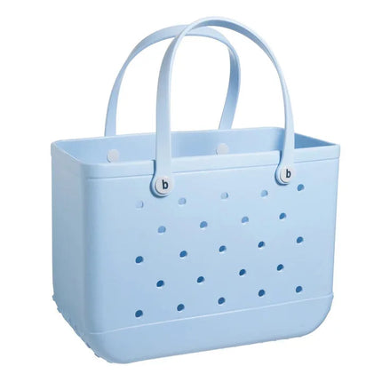 Fashionable Beach Bag, Waterproof Rubber Basket, Large Capacity Summer Shoulder Bag, Travel Bag for Women, Shopping Bags