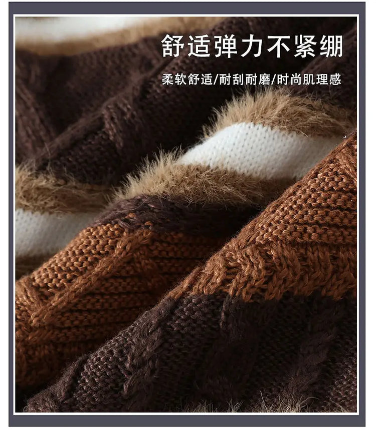 2024 winter new arrival korean style thicken mens warm sweater men fashion sweaters Men's wool pullovers male full size M-3XL