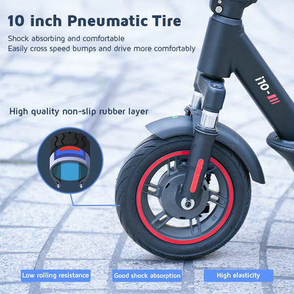 IScooter i10 Scooter elettrico 10 pollici 650W 15Ah Scooter elettrico pieghevole Kick Scooter gamma massima 45km eScooter elettrico Whit APP