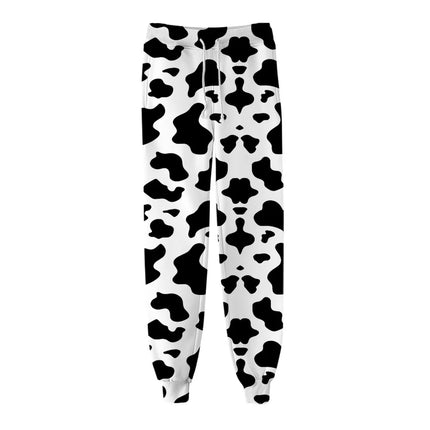 Black White Cow Pattern Hoodie Hooded Sweatshirt Hoodie Cosplay Costume New Fleece Harajuku Jacket and Coat Men Women Clothing