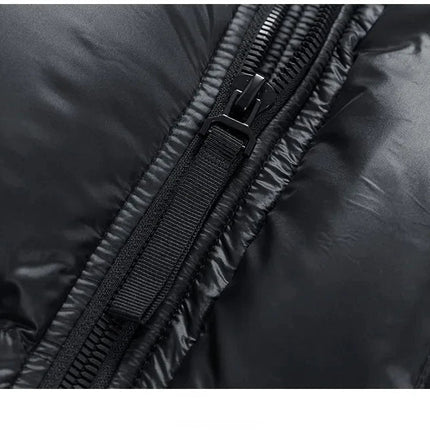 -30 ℃ Cold-proof Long Down Jacket Men's Light Luxury Black Gold Lightweight 95% Goose Down Jacket Unisex Winter Warm Hooded Coat PlatiNum