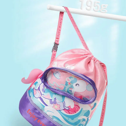 Kids' Swim Bag with Dry and Wet Separation Waterproof Swimming Bags Cute Cartoon Children's Beach Backpack Sports Bag