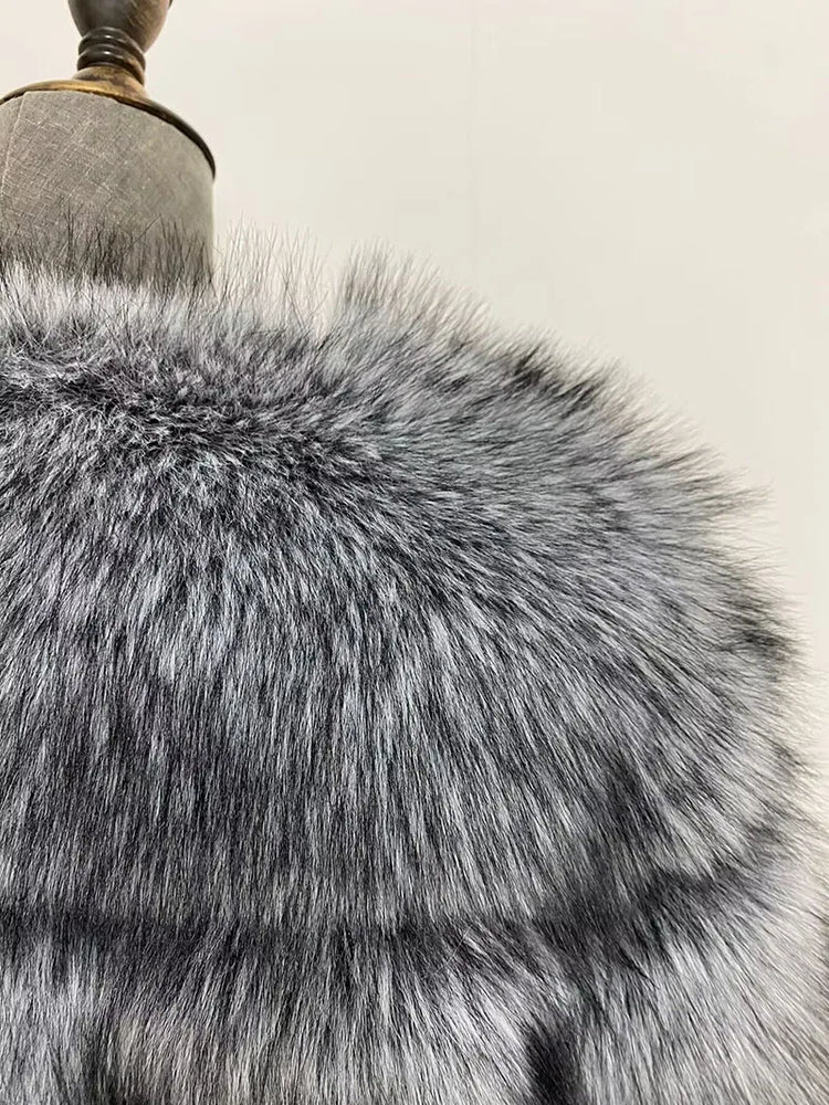 ZADORIN Children Faux Fox Fur Coat Winter Fashion Long Sleeve Warm Kids Fur Coats Outerwears Fake Fur Jacket Children Clothes