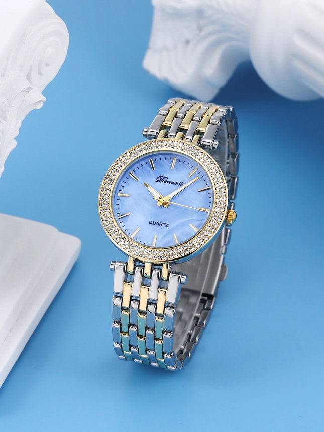 Orologio al quarzo da donna DENVOSI Orologio da polso da donna All-match con montatura di diamanti di lusso elegante e alla moda delle migliori marche platinumshop