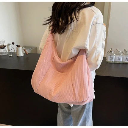 New Large Capacity Casual Crossbody Bag Simple Artistic Commuter Student Single Shoulder Bag Outdoor Leisure Women's Tote Bag PlatiNum
