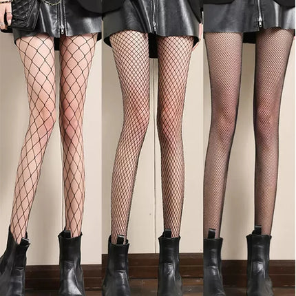 Sexy women's long mesh knit nylon tights thin body stockings perfect legs fishnet hollow high waist leggings socks