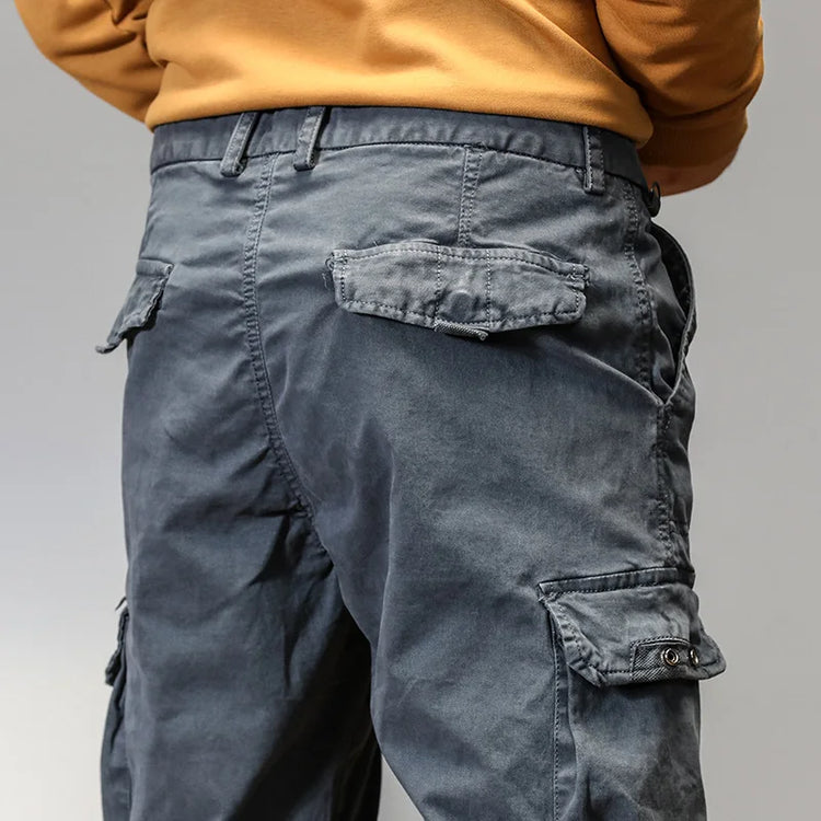 CAAYU American Casual Men'S Work Pants Hip-Hop Fashion Casual Versatile Multi Pocket Design Work Pants Long Pants Men'S Long Pan
