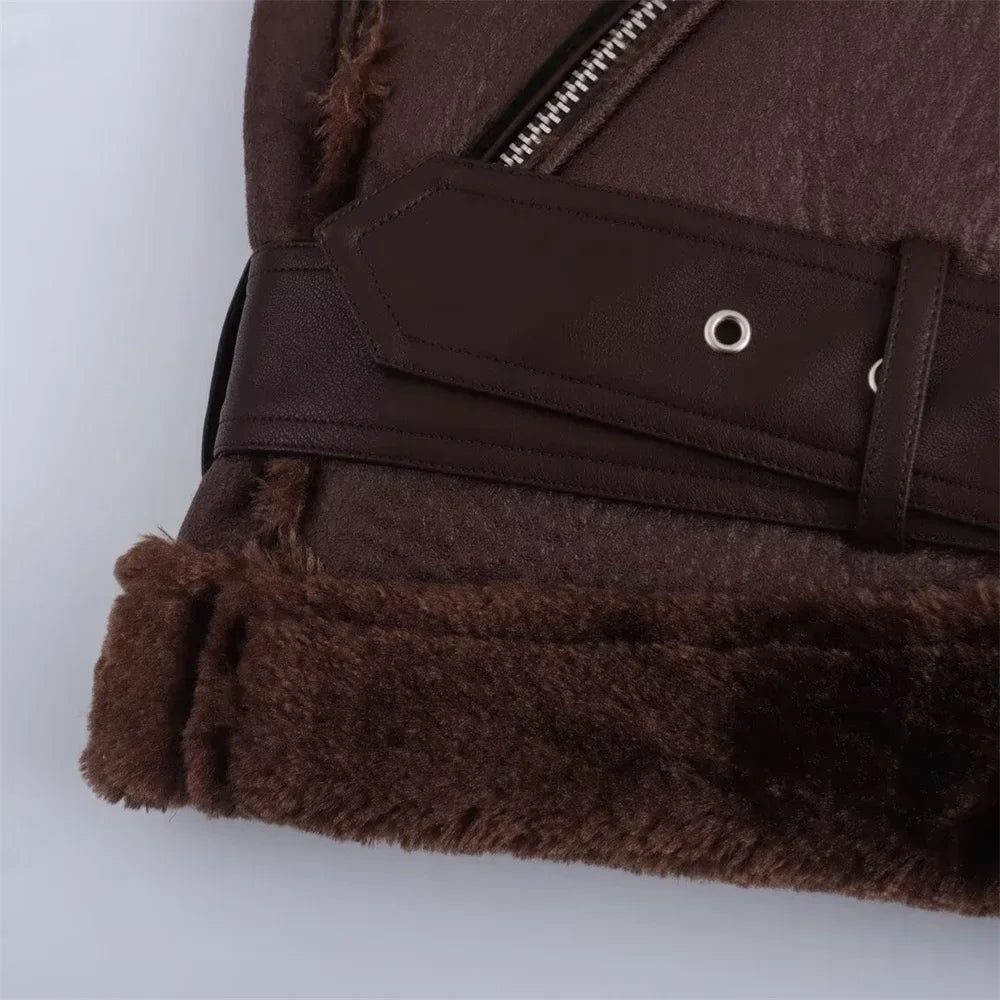 2024 Autumn New Product Women's Fashion Casual Polo Collar Long sleeved Zipper Decoration Double sided Jacket Coat