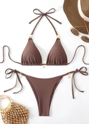 Micro Bikini Triangolare Sexy 2026, Costume da Bagno da Donna, Abbigliamento da Spiaggia, Set Bikini a Due Pezzi con Perizoma Estivo platinumshop