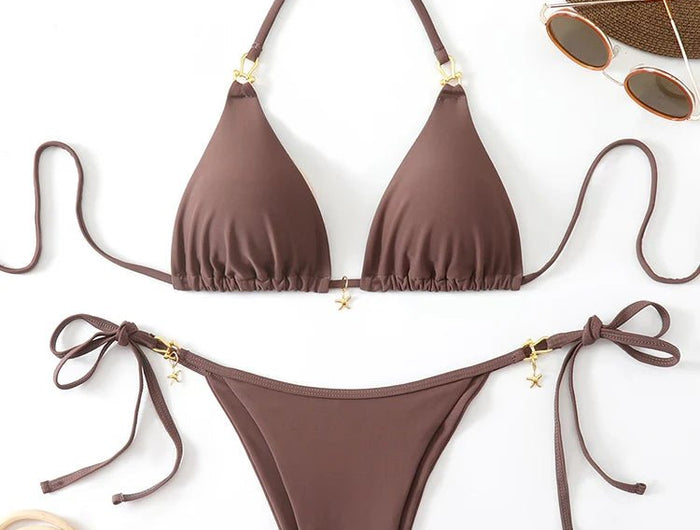 Micro Bikini Triangolare Sexy 2026, Costume da Bagno da Donna, Abbigliamento da Spiaggia, Set Bikini a Due Pezzi con Perizoma Estivo platinumshop