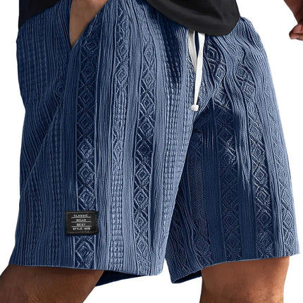 Pantaloncini Casual Jacquard da Uomo, Stile Harajuku, Tinta Unita, Pantaloni Corti alla Moda, Abbigliamento Retrò da Uomo, Streetwear Nuovo platinumshop