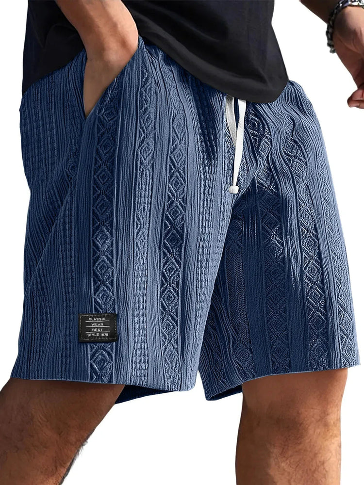 Pantaloncini Casual Jacquard da Uomo, Stile Harajuku, Tinta Unita, Pantaloni Corti alla Moda, Abbigliamento Retrò da Uomo, Streetwear Nuovo platinumshop