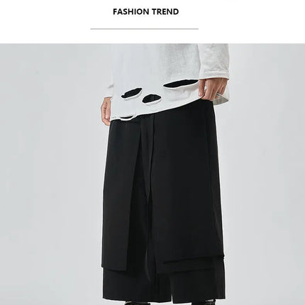 Pantaloni a Gamba Larga da Uomo, Stile Hip Hop, Jogger Casual, Streetwear Maschile, Pantaloni Larghi con Patchwork, Joggers alla Moda Comodi, Pantaloni da Donna