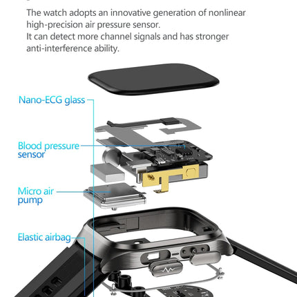 2026 Nuovo aggiornamento AI diagnostico Airbag pressione sanguigna precisa salute SmartWatch acido urico ECG lipidi nel sangue Smartwatch uomo donna platinumshop