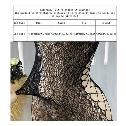 Abito Sexy da Donna in Rete Traforata, Copricostume Trasparente Aderente, Stile Estivo da Spiaggia platinumshop