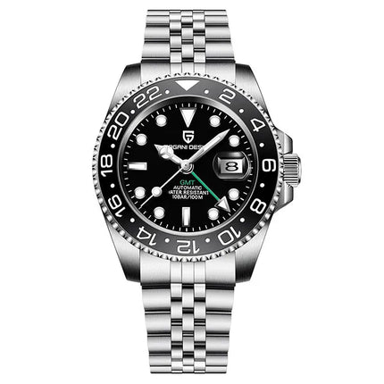 PAGANI DESIGN New GMT Men Watch Top Brand 40mm Mechanical Watch Sapphire Glass 100M Waterproof Automatic Wristwatch Reloj Hombre