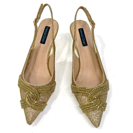 Temperamento Nuove scarpe da donna Scarpe da sposa Scarpe eleganti da donna Scarpe da festa da donna eleganti italiane in pelle con strass