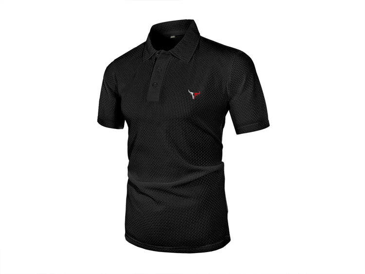 T-shirt estiva a maniche corte da uomo con risvolto in seta ghiacciata, top da uomo