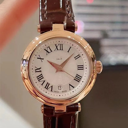 Orologio da Donna Suojiali Little Beauty, Quadrante Piccolo con Numeri Romani, Elegante e Delicato, Cinturino in Acciaio o Pelle Opzionale, Orologio da Polso Femminile alla Moda per Uso Quotidiano Casual