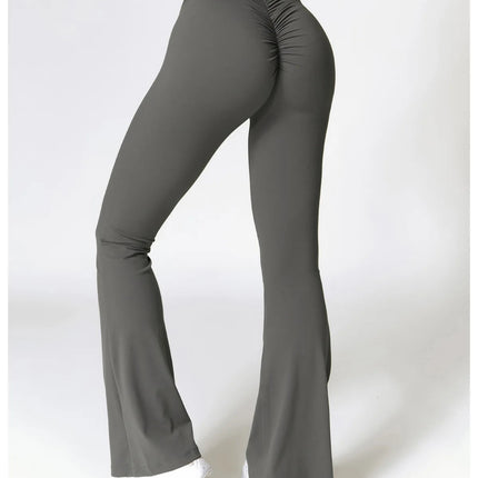High Waist Flare Leggings Yoga Pants Women Wide Leg Pants Women Gym Workout Fitness Sports Flared Pants Latin Dance Trousers PlatiNum