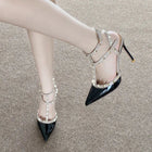 Scarpe da Donna di Design, Lussuose e Sexy con Borchie, Tacchi Alti Estivi, Sandali a Punta Stile Francese, Scarpe da Cerimonia, Zapatos De Mujer platinumshop