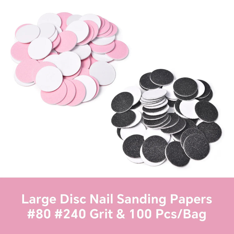 Dead Skin Replaceable Sanding Paper Set for Manicure Pedicure With Metal Disc Nail Drill Bit Calluses Removal Foot Care Tool Acc 2028