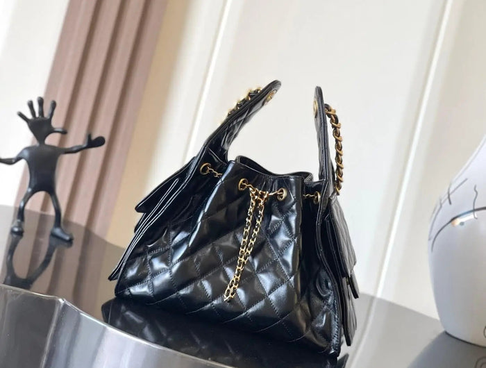 Brand Bag New Small Large Capaci Caviar Cowhide Leather oulder Bag  for Women and Bag PlatiNum