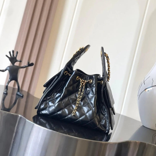 Brand Bag New Small Large Capaci Caviar Cowhide Leather oulder Bag  for Women and Bag PlatiNum