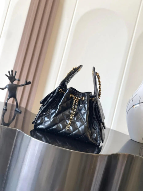 Brand Bag New Small Large Capaci Caviar Cowhide Leather oulder Bag  for Women and Bag PlatiNum