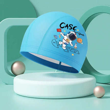 Bonnet de bain pour filles, dessin animé mignon, étanche, protection des oreilles, haute élasticité, chapeau de natation pour enfants, garçons, accessoires de natation pour bébés