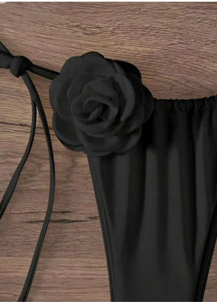 Costume da Bagno Sexy con Fiori e Fascia, Bikini a Perizoma 2025, Costumi da Bagno Donna con Lacci, Set Bikini Brasiliano, Biquini Mujer platinumshop