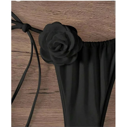 Costume da Bagno Sexy con Fiori e Fascia, Bikini a Perizoma 2025, Costumi da Bagno Donna con Lacci, Set Bikini Brasiliano, Biquini Mujer platinumshop