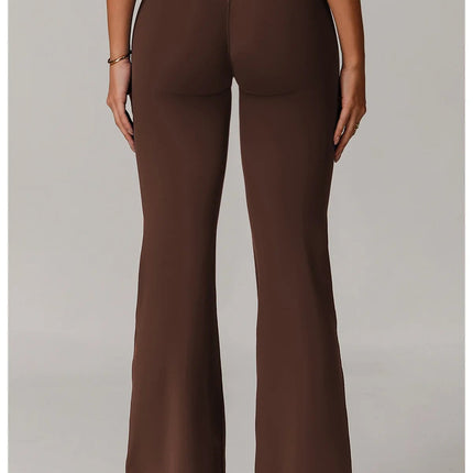 High Waist Wide Leg Pants Leggings Women Tights Fitness Bell-bottoms Yoga Elastic Leggings Push Up Gym Workout Flared Pants PlatiNum