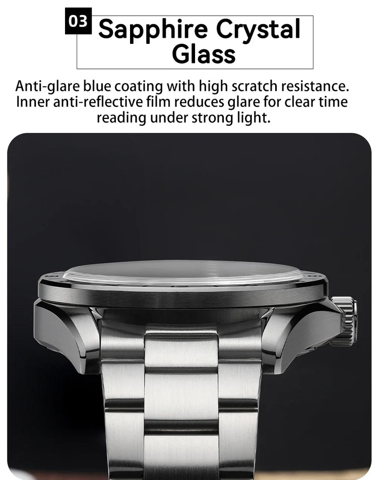 ADDIESDIVE Luxury Swiss Ronda GMT Watch 200M Water Resistant Dual Time Zone BGW9 Luminous 38mm Stainless Steel Quartz Movement