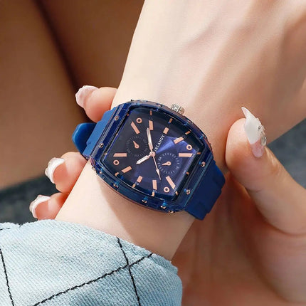Orologi da donna alla moda Orologi da polso al quarzo da donna con cinturino in silicone casual per ragazze Orologio Reloj Mujer (senza scatola) platinumshop