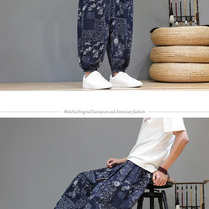 Nuovi pantaloni jogger da uomo in cotone primaverile, pantaloni oversize alla moda, hip hop con graffiti floreali, vita elastica, pantaloni harem, streetwear maschile